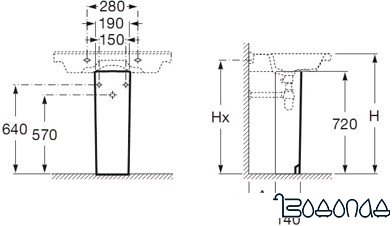 Пьедестал Roca Dama 337780000 фото 2