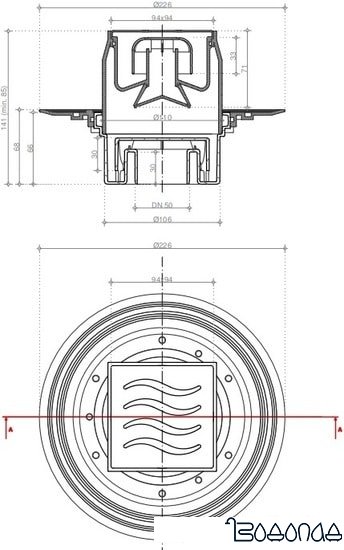 Трап/канал Pestan Confluo Standard Vertical Dry