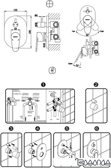 Смеситель Bravat Eler FB848238CP-3-RUS