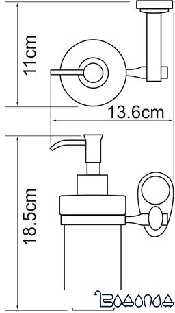 Дозатор для жидкого мыла Wasserkraft K-9299C