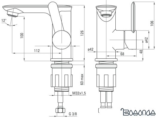 Смеситель Deante Kalia BGK 021N