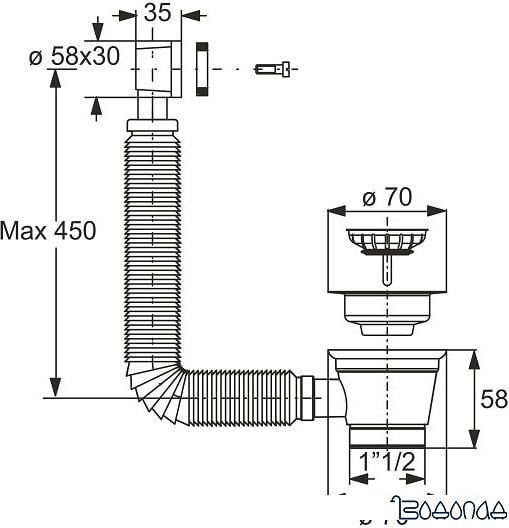 Донный клапан Bonomini 1982LX64B0