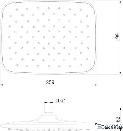 Верхний душ Lemark LM8133C
