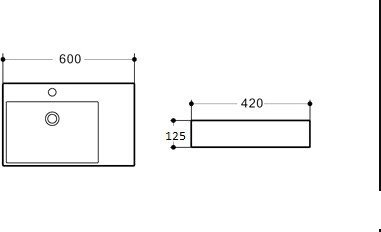 Умывальник Aquaceramika Vega AC5031R фото 2
