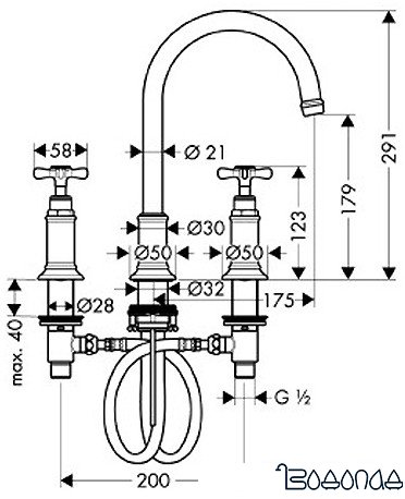 Смеситель Axor Montreux 16513820 фото 3