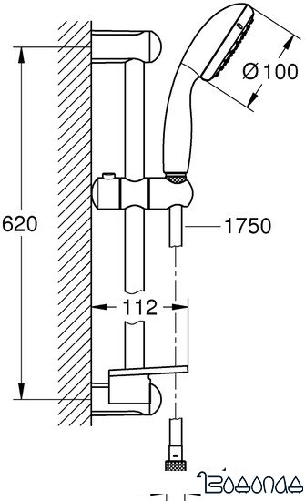 Душевой гарнитур Grohe New Tempesta 100 28593002