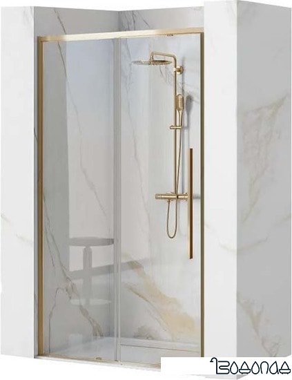 Душевая дверь Rea Solar 100 (золото/прозрачное стекло)