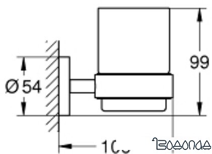 Стакан для зубной щетки и пасты Grohe Essentials 40447001 (хром)
