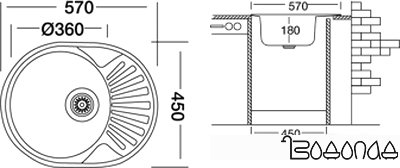 Кухонная мойка Kromevye EX 157 D Кухонная мойка Kromevye EX 157 D
