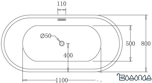 Ванна BelBagno BB71 170x75