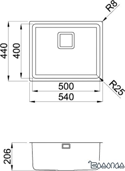 Кухонная мойка Elleci W-Square 500 Inox