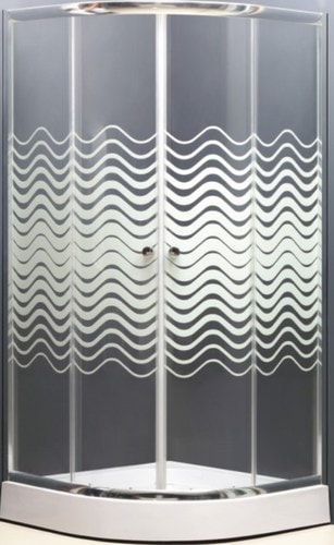 Душевой уголок Coliseum S802W 90x90 (прозрачное стекло с волнами)