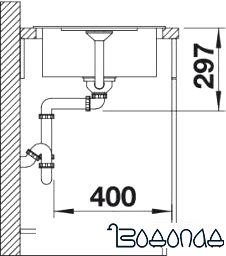 Кухонная мойка Blanco Metra 45 S Compact (темная скала) [519573]
