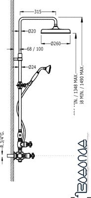 Душевая система Tres 02416404