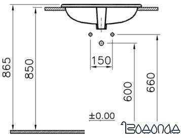 Умывальник Vitra S20 55x45 [5465B003-0001]