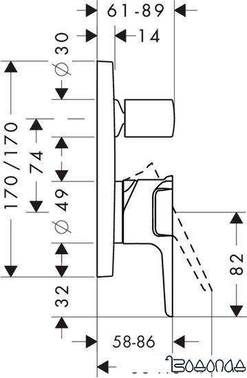 Смеситель Axor Citterio E 36455000 фото 2