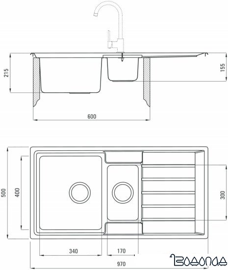 Кухонная мойка Deante Avior ZPA 0513 Кухонная мойка Deante Avior ZPA 0513