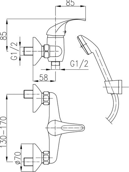 Смеситель Armatura Ekokran Sotalia 5516-530-00