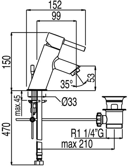 Смеситель Tres Alplus 20310301