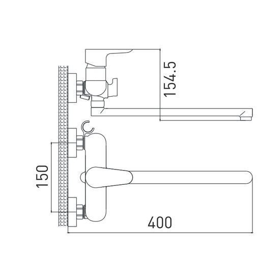 Смеситель Gross Aqua Space 7515288СW-35L(F)