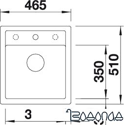 Кухонная мойка Blanco DALAGO 45 (шампань) [517162]