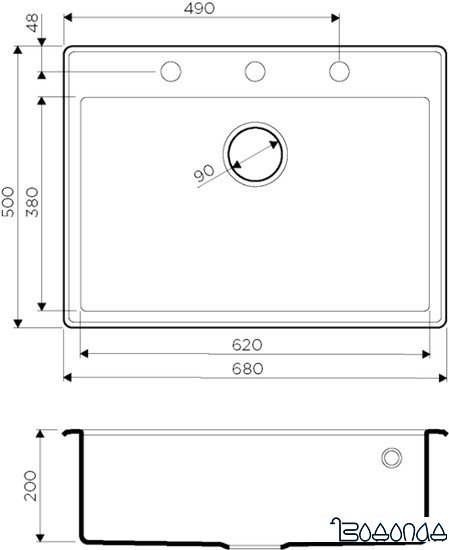 Кухонная мойка Omoikiri Tedori 68-CH (шампань)