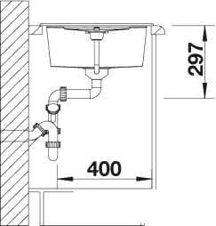 Кухонная мойка Blanco METRA 45 S (алюметаллик) [513027]