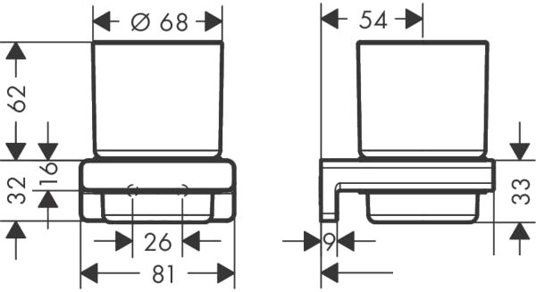 Стакан для зубной щетки и пасты Hansgrohe AddStoris 41749670