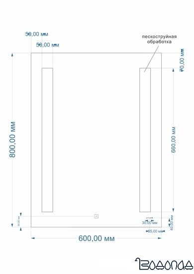 Cersanit Зеркало Led 020 base 60x80 фото 4