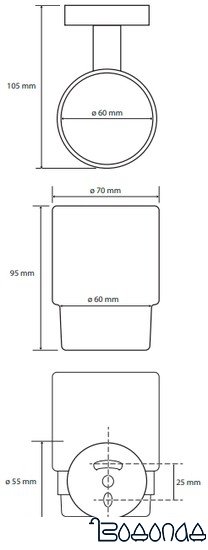 Стакан для зубной щетки и пасты Bemeta Omega 104110012