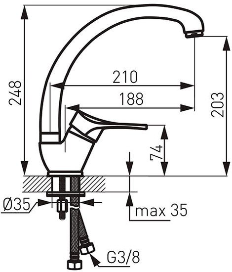 Смеситель Ferro Stilo BSL4A