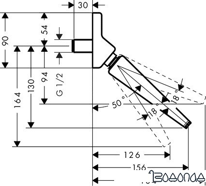 Верхний душ Hansgrohe Raindance Rainfall 150 [26442000]