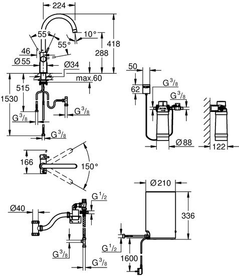 Смеситель Grohe Red Duo 30083DC1 (сталь)