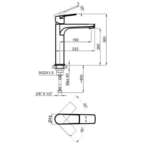 Смеситель Azario Treya AZ-15684551