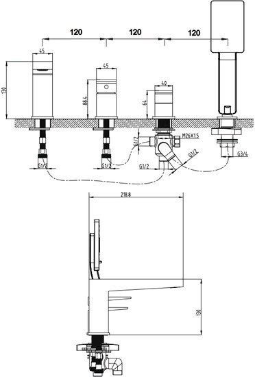 Смеситель Omnires Fresh FR7132