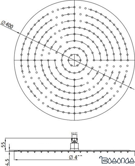 Верхний душ RGW SP-81 40x40 см фото 3