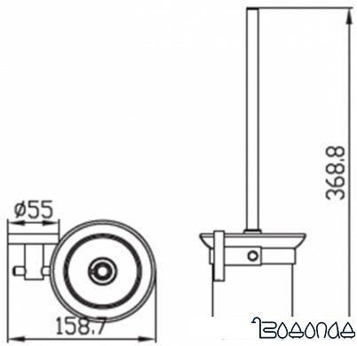 Ершик для унитаза Kaiser Сlassic KH-2006