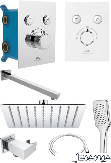 Душевая система Rubineta Thermo-2F-Olo SQ 625039