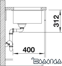 Кухонная мойка Blanco Subline 700-U (серый беж)