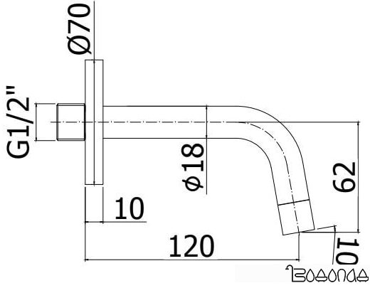 Излив Paffoni Light ZBOC103NO