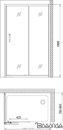 Душевой уголок Gemy Victoria S30191HM-A80M фото 4