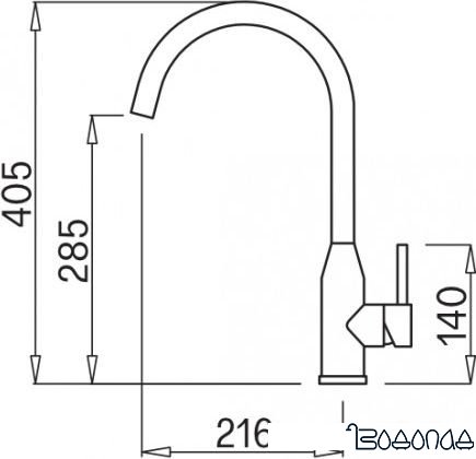 Смеситель Elleci Adige K95 Champagne