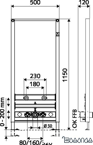 Инсталляция для биде Schell 03 067 00 99