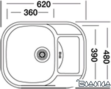 Кухонная мойка Kromevye EC 254 D фото 2 Кухонная мойка Kromevye EC 254 D фото 2