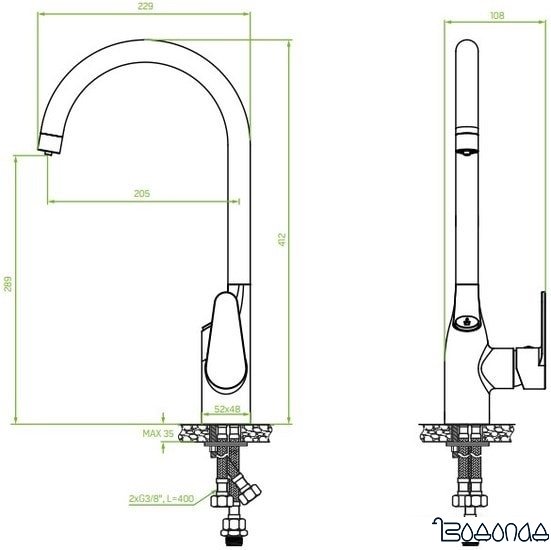 Смеситель Laveo Claro BAK 098D