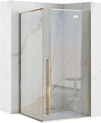 Душевой уголок Rea Fargo 90х90 (золото/прозрачное стекло)