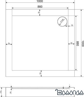 Душевой поддон Good Door Форум 90x90