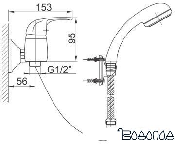 Смеситель Ferro Vasto BVA77