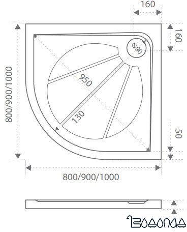 Душевой поддон Good Door Эклипс 80x80