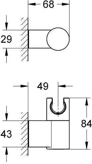 Держатель душевой лейки Grohe Rainshower 27055000
